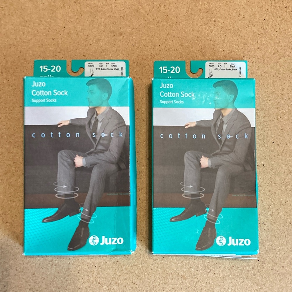2 pair JUZO cotton socks. Men’s I